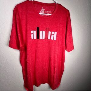 LINKSOUL “aloha” short sleeve tee ▪️ soft ▪️ red heather ▪️ NWOT ▪️large